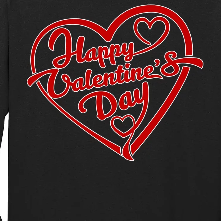 Happy Valentine's Day Heart Tall Long Sleeve T-Shirt