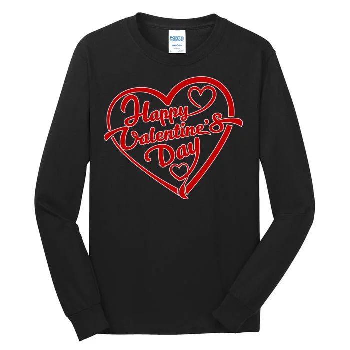 Happy Valentine's Day Heart Tall Long Sleeve T-Shirt