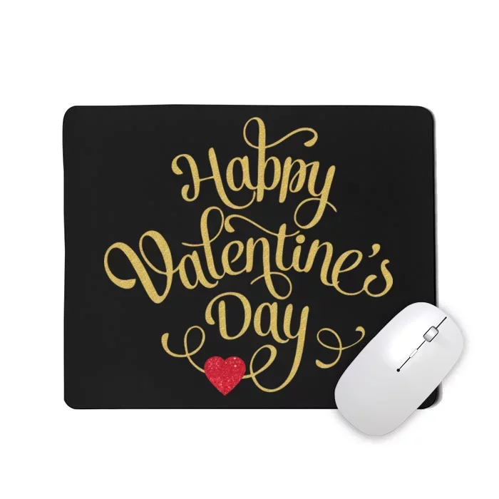 Happy Valentine's Day Love Heart Design Mousepad