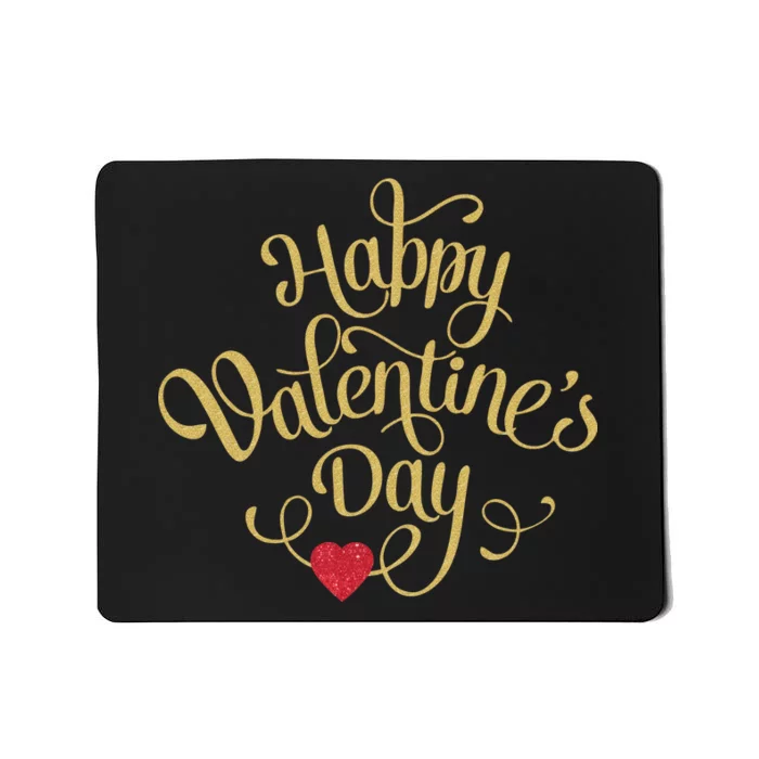 Happy Valentine's Day Love Heart Design Mousepad