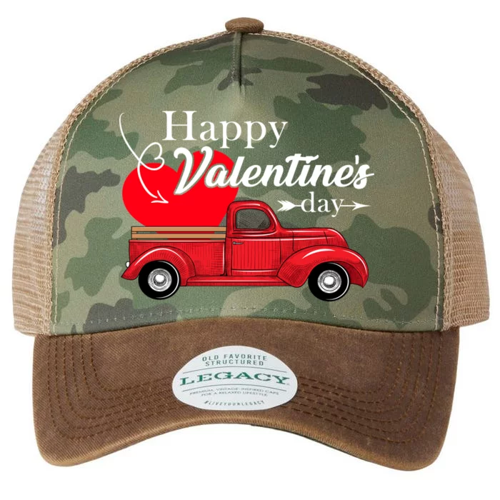 Happy Valentines Day Truck Full Of Hearts Legacy Tie Dye Trucker Hat