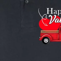 Happy Valentines Day Truck Full Of Hearts Softstyle Adult Sport Polo