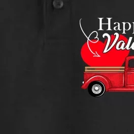 Happy Valentines Day Truck Full Of Hearts Dry Zone Grid Performance Polo