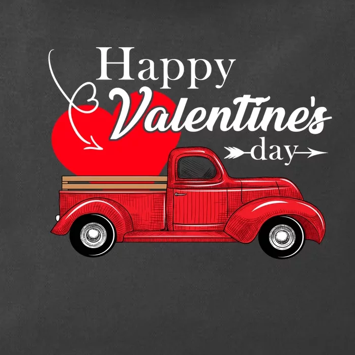 Happy Valentines Day Truck Full Of Hearts Zip Tote Bag