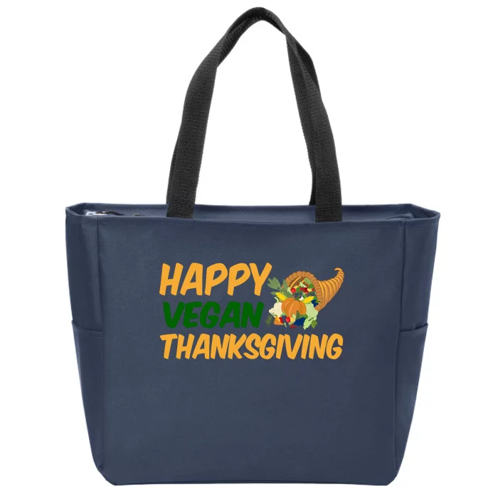 Happy Vegan Thanksgiving Zip Tote Bag