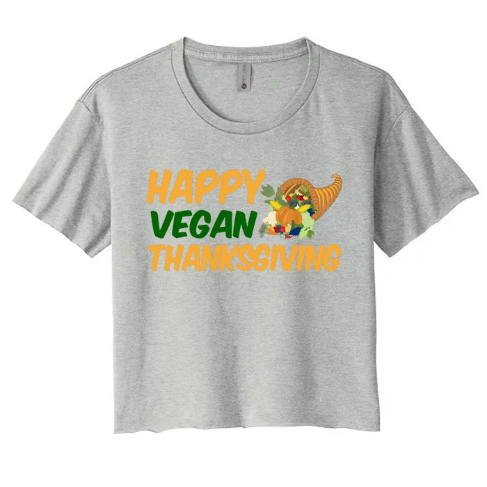 Happy Vegan Thanksgiving Women's Crop Top Tee