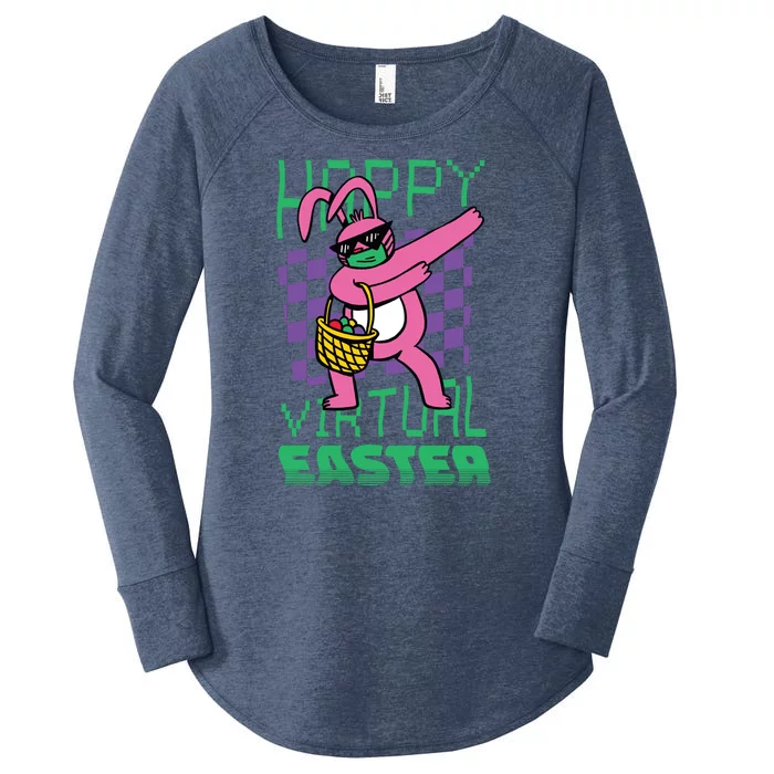 Happy Virtual Easter Women's Perfect Tri Tunic Long Sleeve Shirt