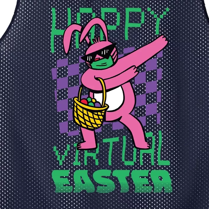 Happy Virtual Easter Mesh Reversible Basketball Jersey Tank