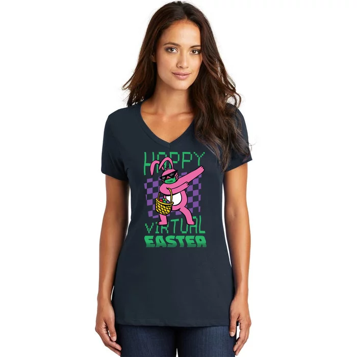 Happy Virtual Easter Women's V-Neck T-Shirt