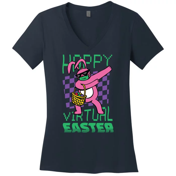 Happy Virtual Easter Women's V-Neck T-Shirt