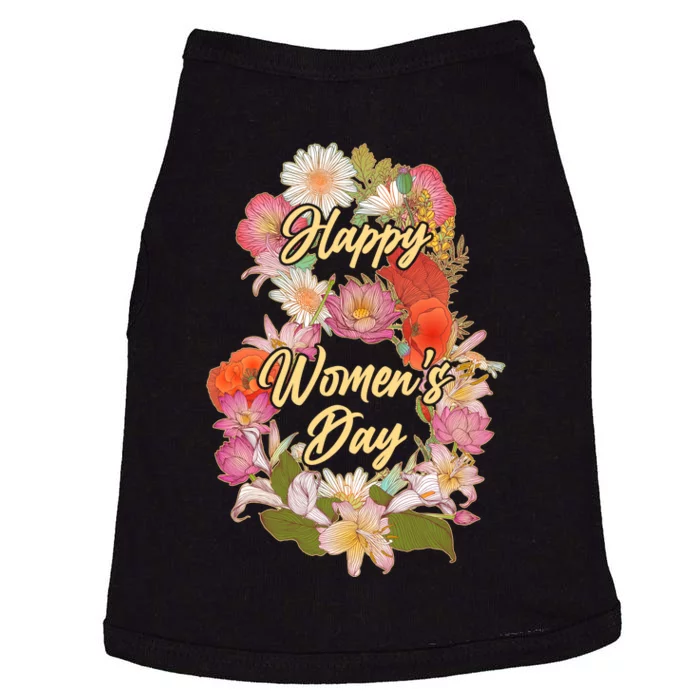 Happy Women's Day March 8 Flowers Doggie Tank