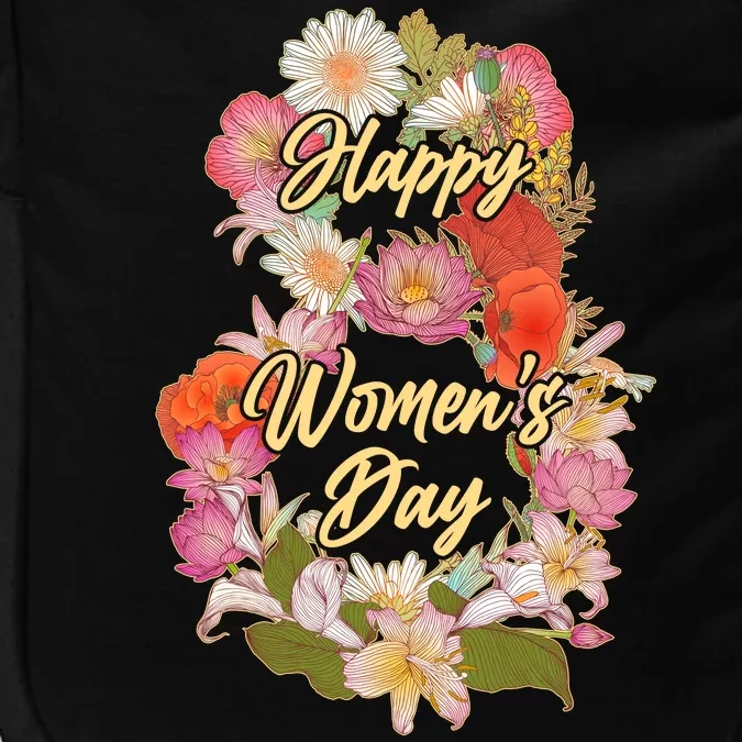 Happy Women's Day March 8 Flowers Impact Tech Backpack