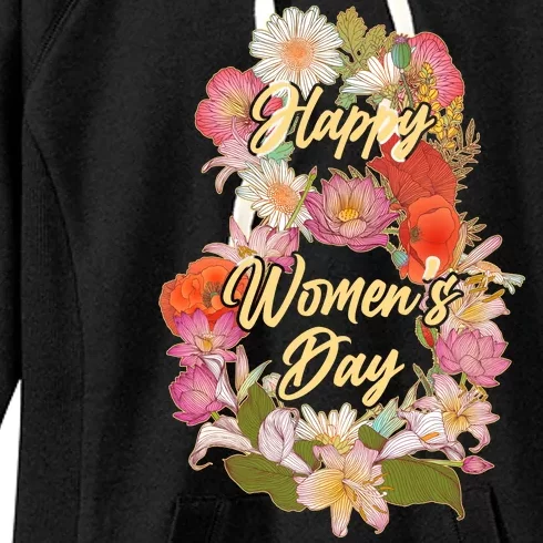 Happy Women's Day March 8 Flowers Women's Fleece Hoodie