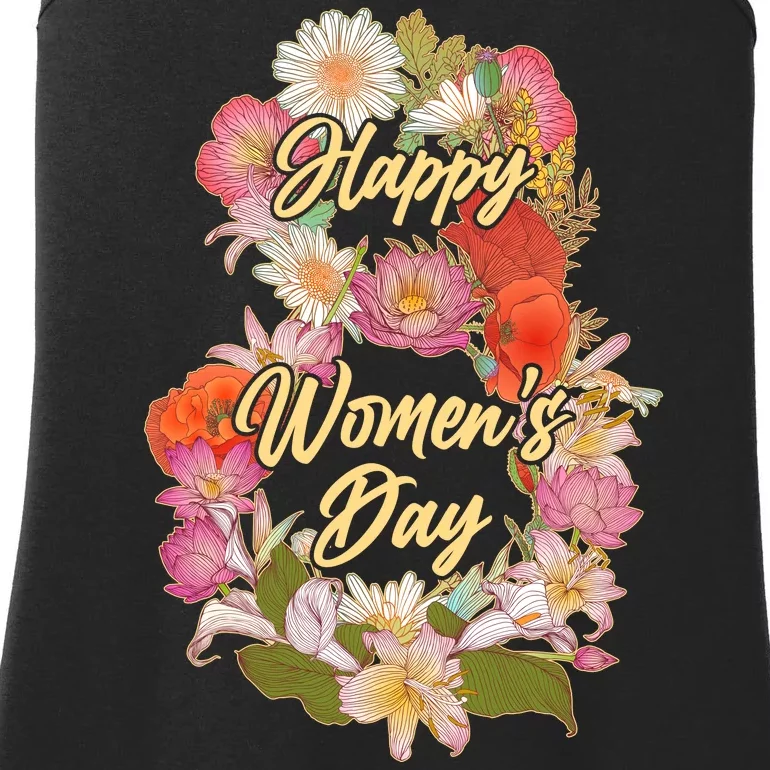 Happy Women's Day March 8 Flowers Ladies Essential Tank