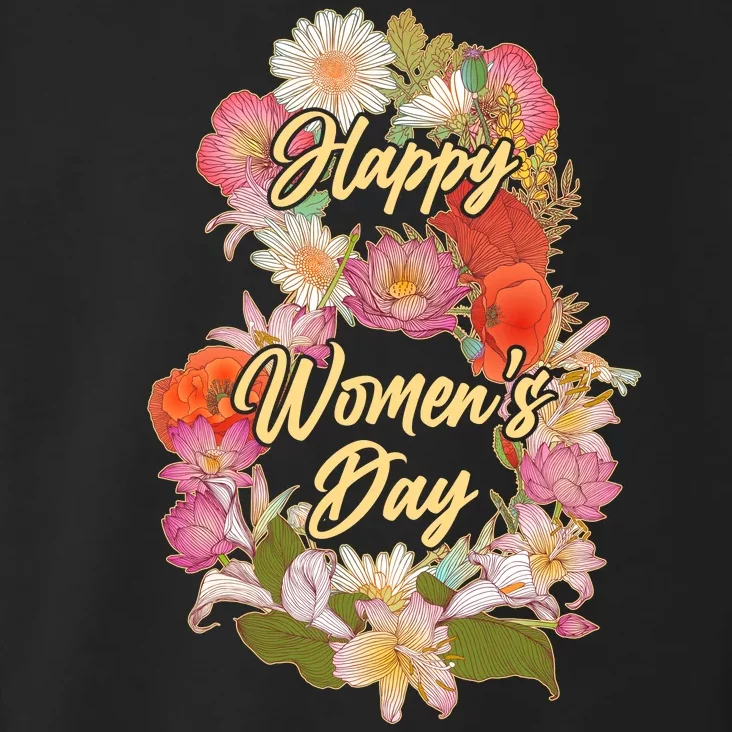 Happy Women's Day March 8 Flowers Toddler Hoodie