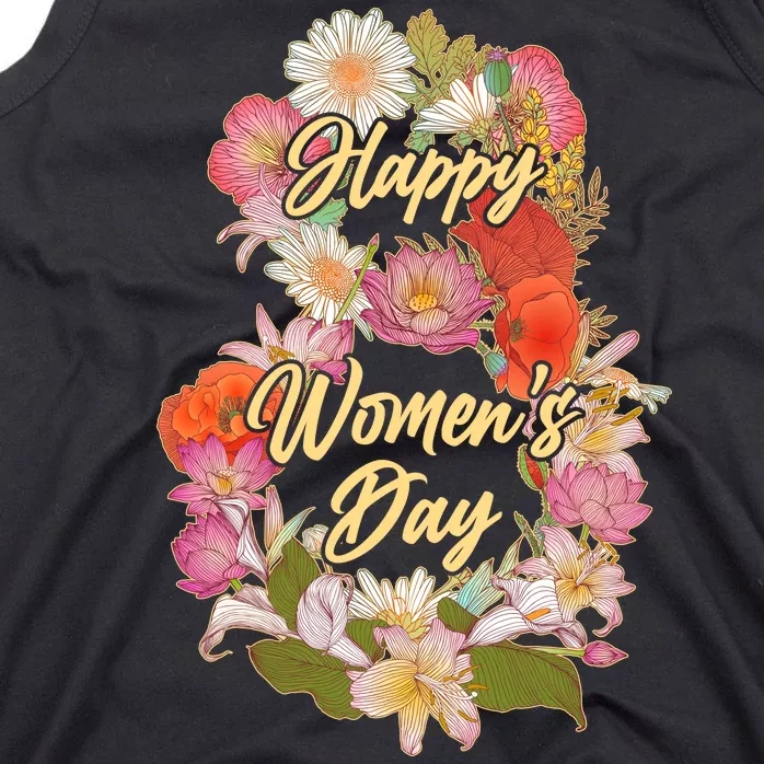 Happy Women's Day March 8 Flowers Tank Top