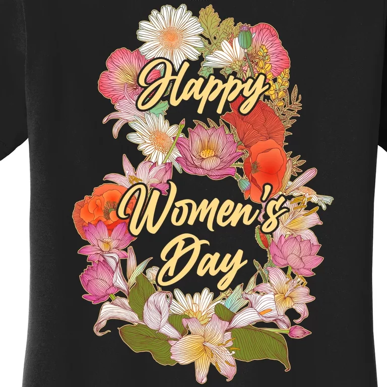 Happy Women's Day March 8 Flowers Women's T-Shirt