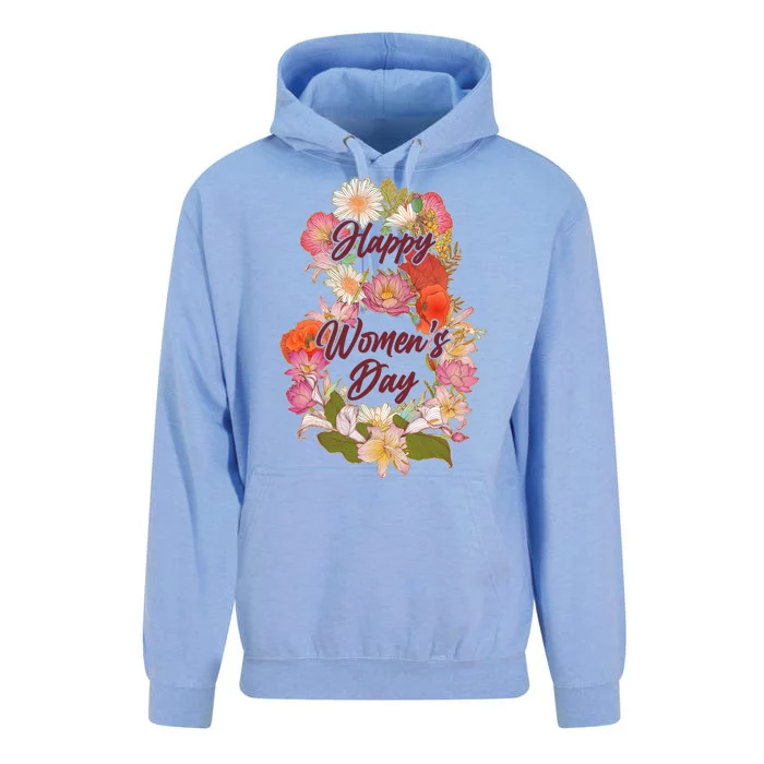 Happy Women's Day March 8 Flowers Unisex Surf Hoodie