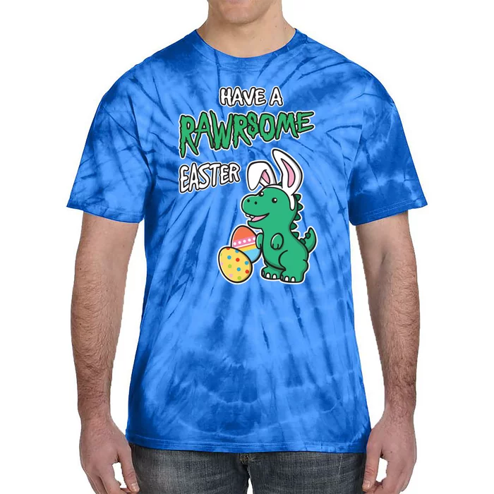 Have A Rawrsome Easter Tgiftrex Dinosaur In Easter Bunny Ears Great Gift Tie-Dye T-Shirt