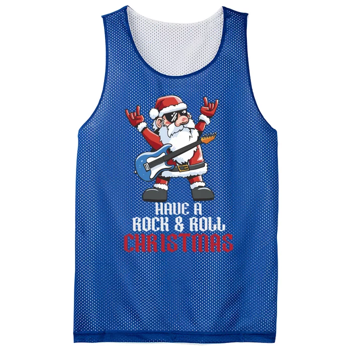 Have A Rock And Roll Christmas Rock Santa Music Lover Cool Gift Mesh Reversible Basketball Jersey Tank