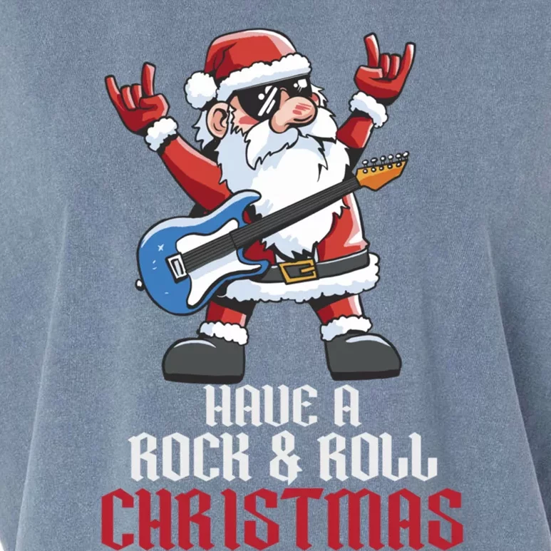 Have A Rock And Roll Christmas Rock Santa Music Lover Cool Gift Garment-Dyed Women's Muscle Tee