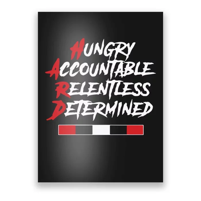 Hugry Accountable Relentless Determined Poster