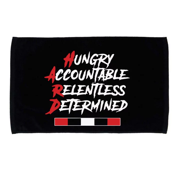 Hugry Accountable Relentless Determined Microfiber Hand Towel