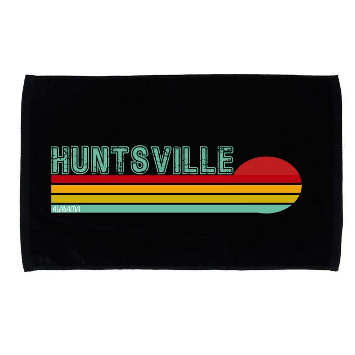 Huntsville Alabama Retro Sunset Microfiber Hand Towel