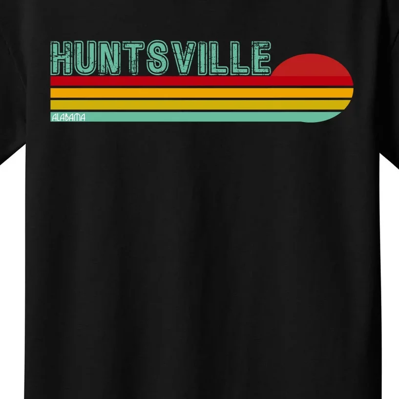 Huntsville Alabama Retro Sunset Kids T-Shirt