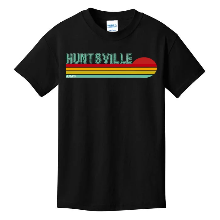 Huntsville Alabama Retro Sunset Kids T-Shirt