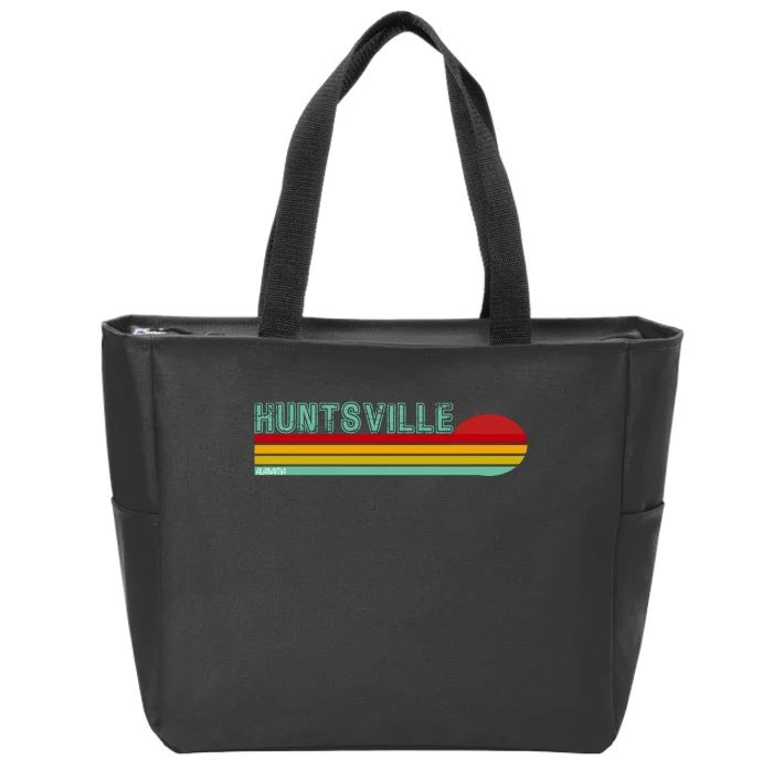 Huntsville Alabama Retro Sunset Zip Tote Bag