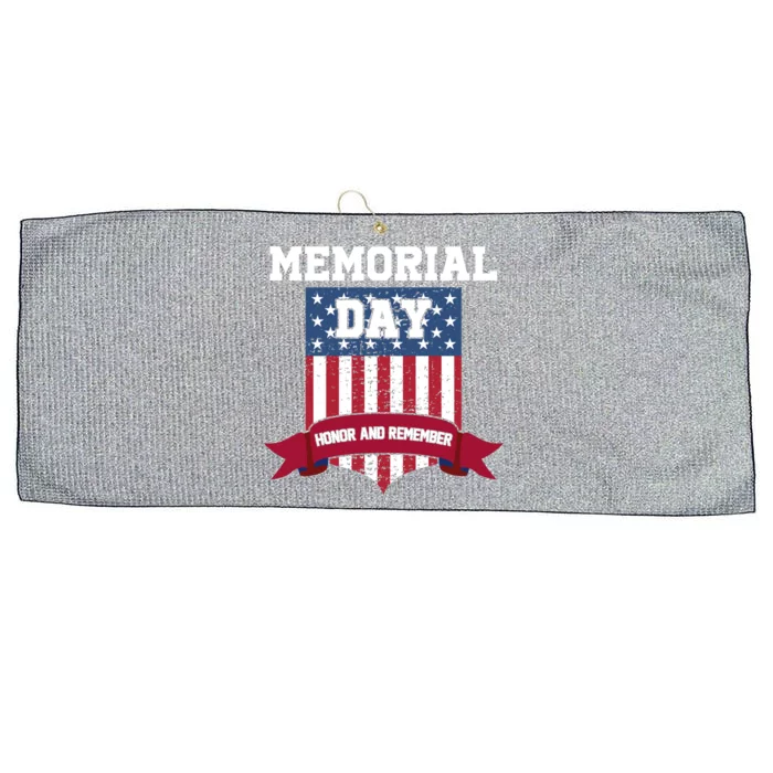 Honor And Remember Memorial Day May 25th Patriotic Meaningful Gift Large Microfiber Waffle Golf Towel