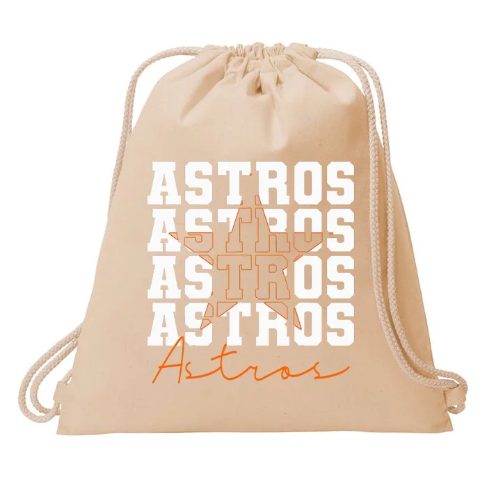 Houston Astros Retro Sports Team Logo Gift Drawstring Bag