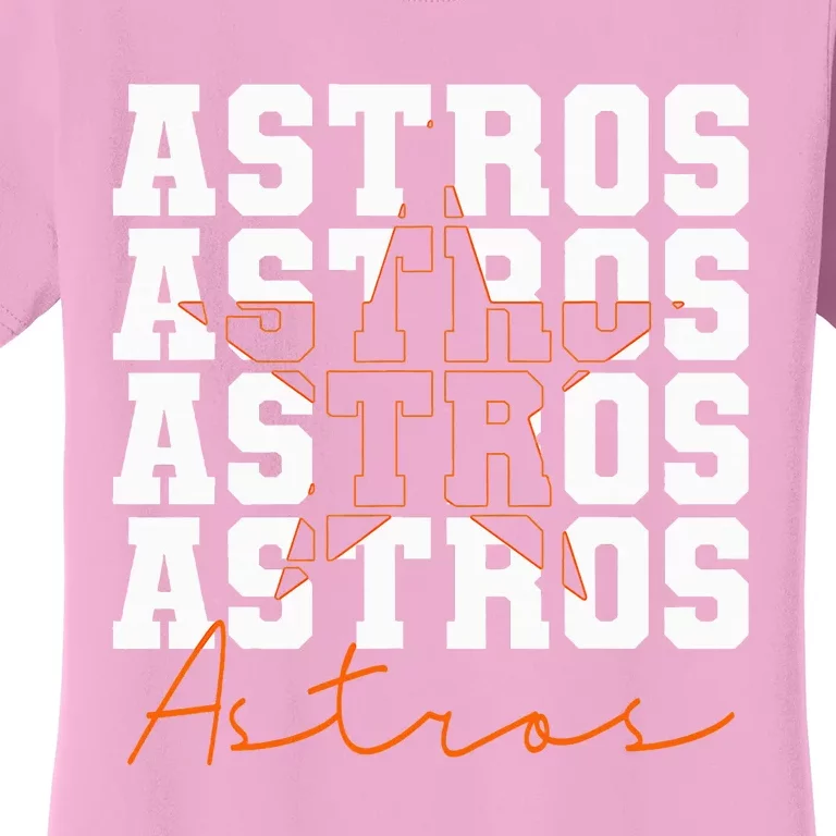 Houston Astros Retro Sports Team Logo Gift Women's T-Shirt