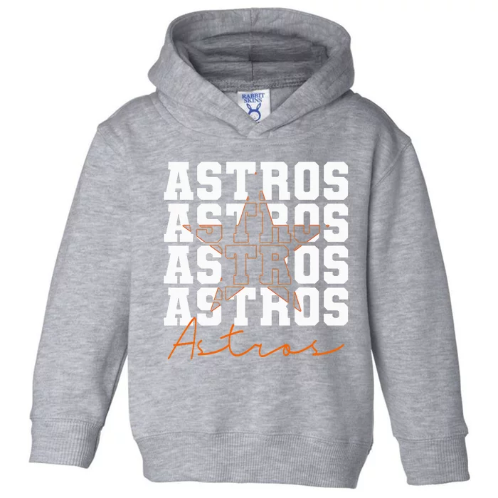 Houston Astros Retro Sports Team Logo Gift Toddler Hoodie