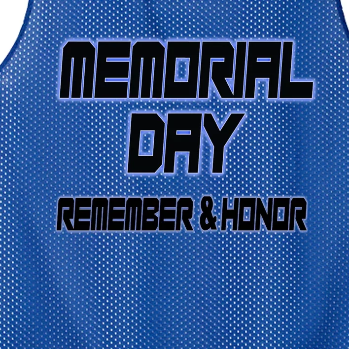 Honor And Remember Memorial Day Gift Mesh Reversible Basketball Jersey Tank