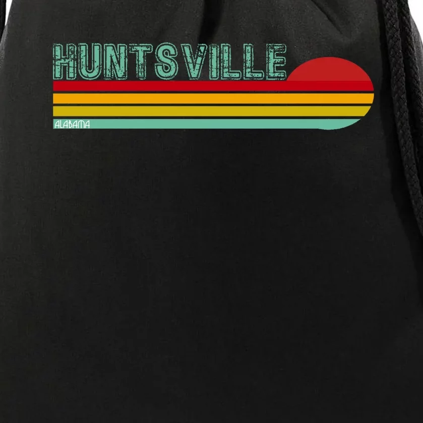 Huntsville Alabama Retro Sunset Drawstring Bag