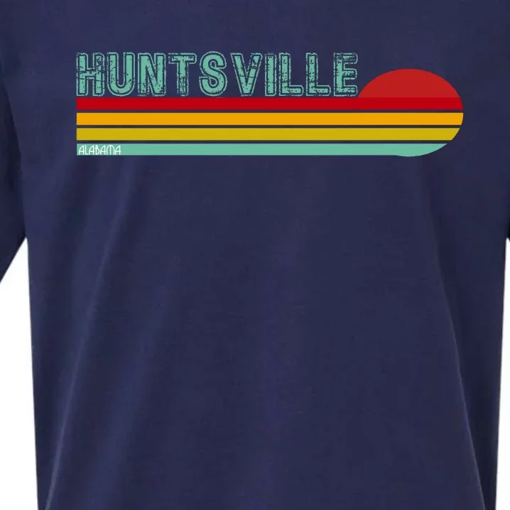 Huntsville Alabama Retro Sunset Sueded Cloud Jersey T-Shirt