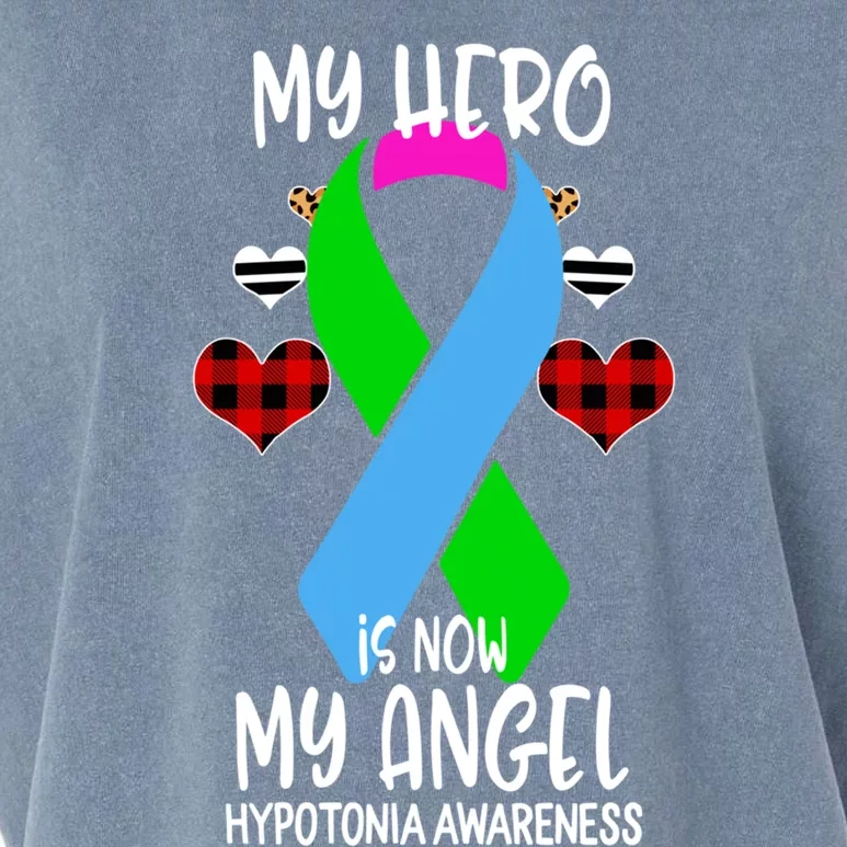 Hypotonia Awareness Remembrance Hero Is Now My Angel Gift Garment-Dyed Women's Muscle Tee