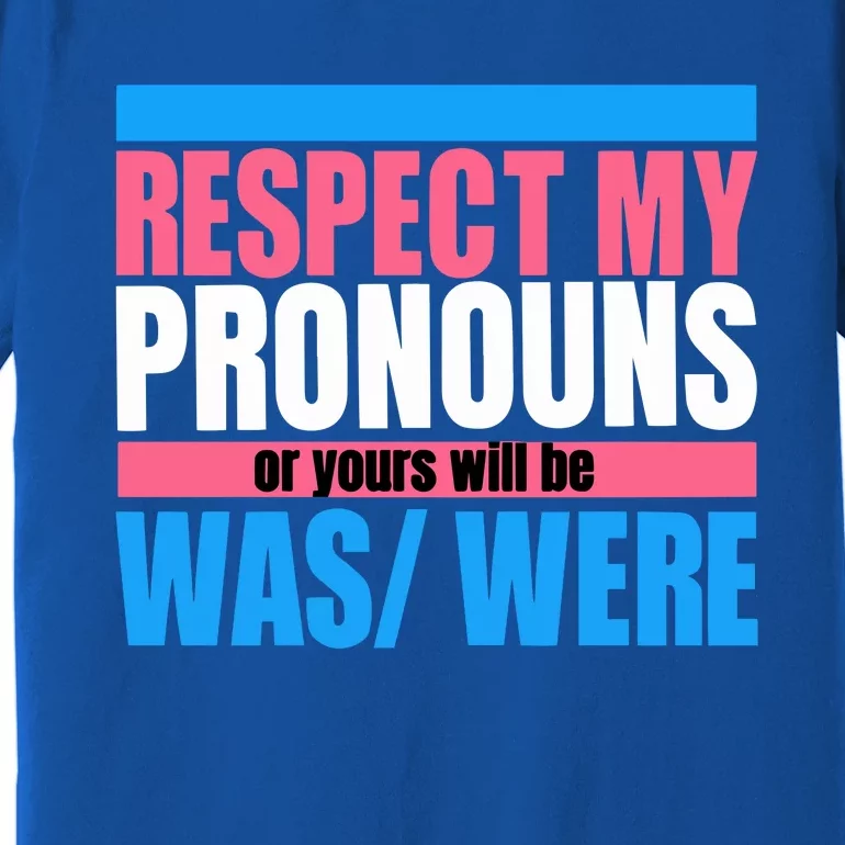 Hazel Appleyard Respect My Pronouns Or Yours Will Be Was Were Premium T-Shirt