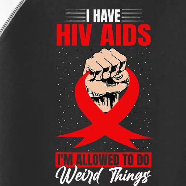 Hiv Awareness Red Ribbon World Aids Day Fighters Toddler Fine Jersey T-Shirt