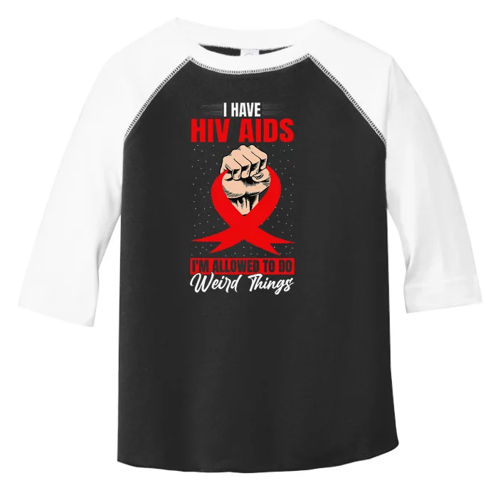 Hiv Awareness Red Ribbon World Aids Day Fighters Toddler Fine Jersey T-Shirt