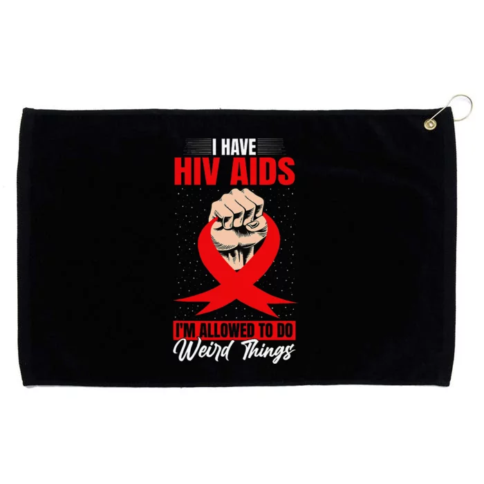 Hiv Awareness Red Ribbon World Aids Day Fighters Grommeted Golf Towel