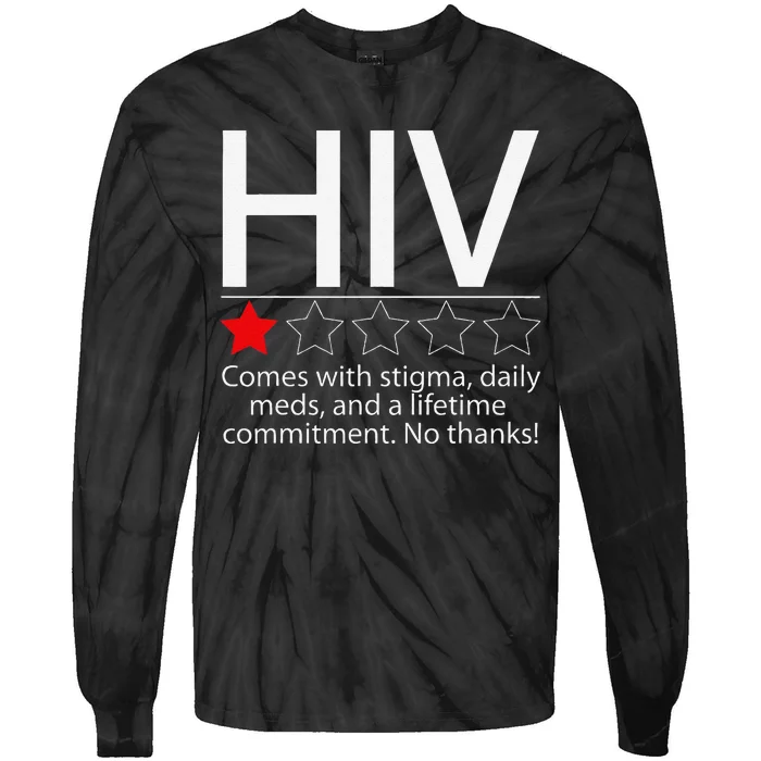 Hiv Awareness Red Ribbon World Aids Day Fighters Tie-Dye Long Sleeve Shirt