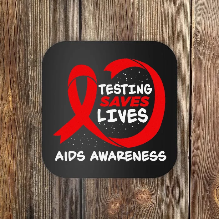 Hiv Awareness Red Ribbon World Aids Day Fighters Coaster