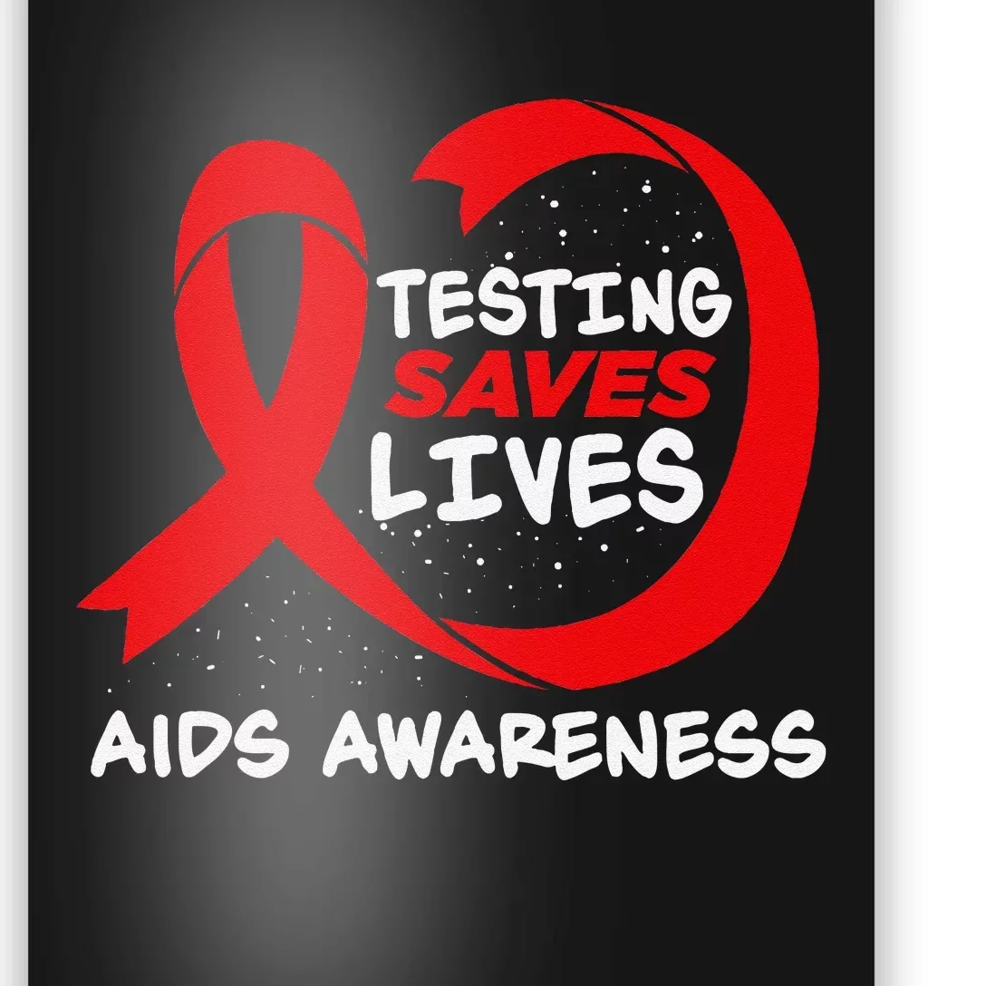 Hiv Awareness Red Ribbon World Aids Day Fighters Poster