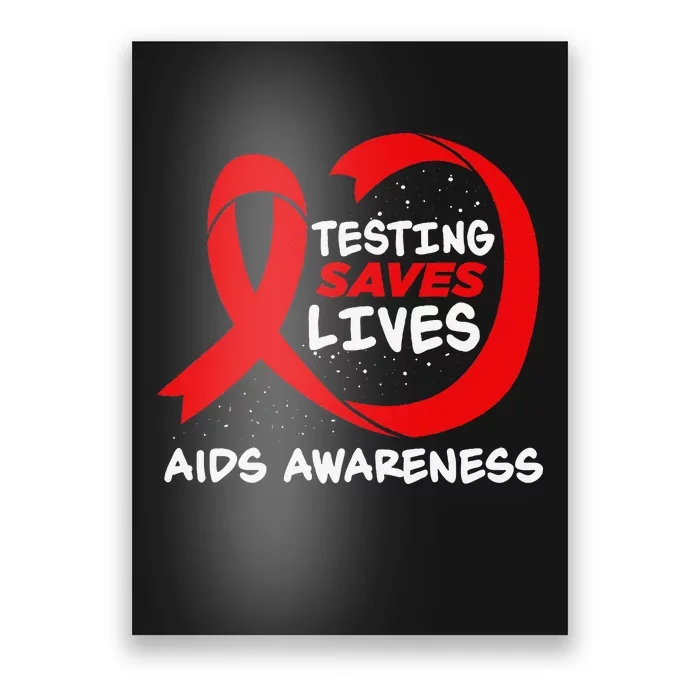 Hiv Awareness Red Ribbon World Aids Day Fighters Poster