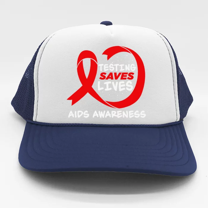 Hiv Awareness Red Ribbon World Aids Day Fighters Trucker Hat