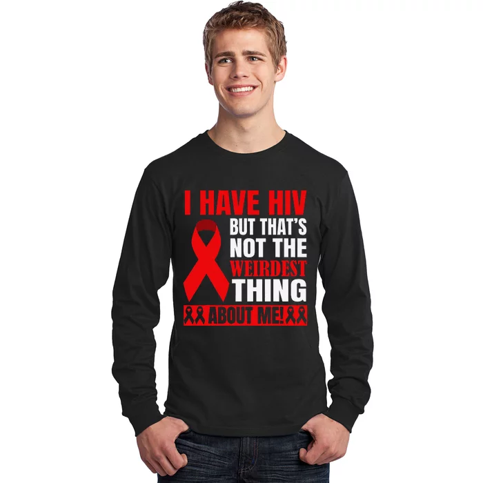 Hiv Awareness Red Ribbon World Aids Day Fighters Long Sleeve Shirt