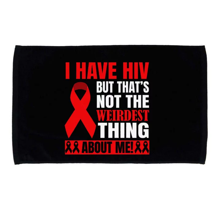 Hiv Awareness Red Ribbon World Aids Day Fighters Microfiber Hand Towel